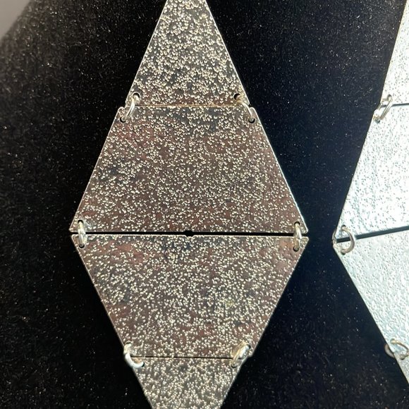 Diamond-Shaped Link Drop Earrings - Picture 4 of 6